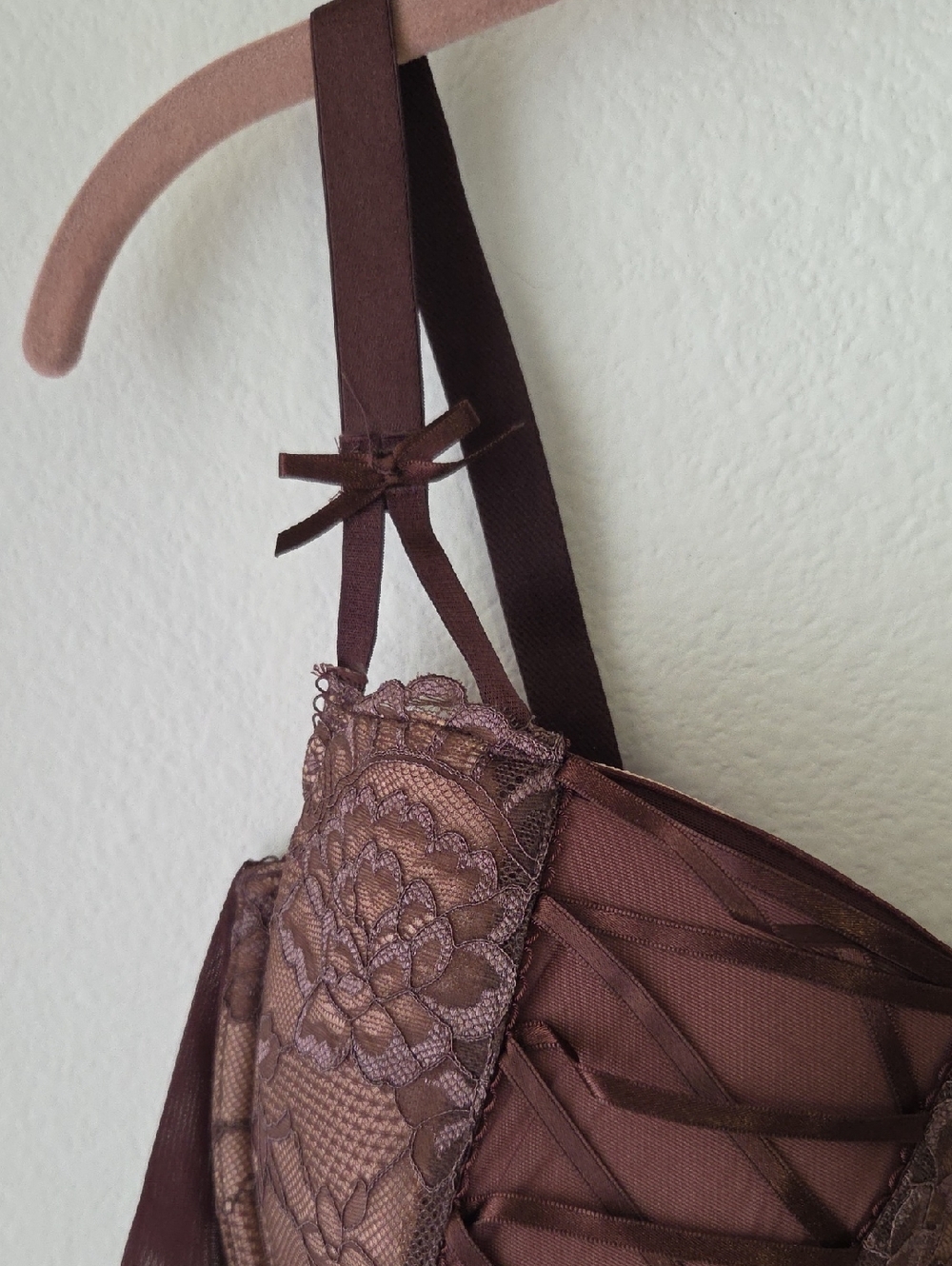 Adore me Enny Contour Balconette Bra Lace Ribbon Plus Sz 42DD NWT Romantic - Picture 4 of 14